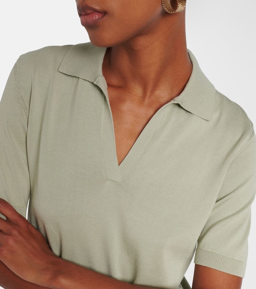Polo Clay de algodón y seda cropped - Altuzarra - Modalova