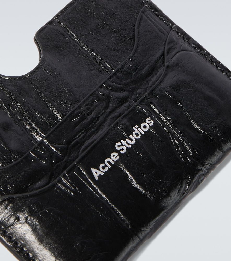 Croc-effect leather card holder - Acne Studios - Modalova