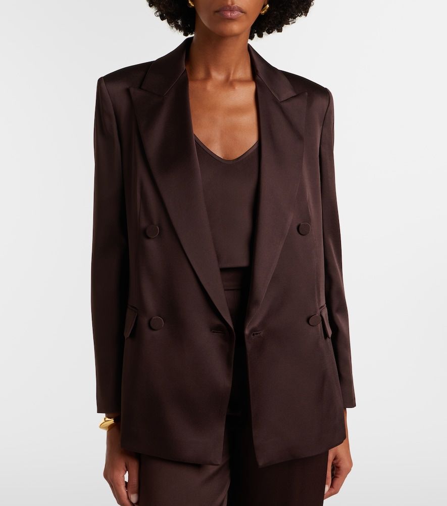 Arca double-breasted satin blazer - Max Mara - Modalova