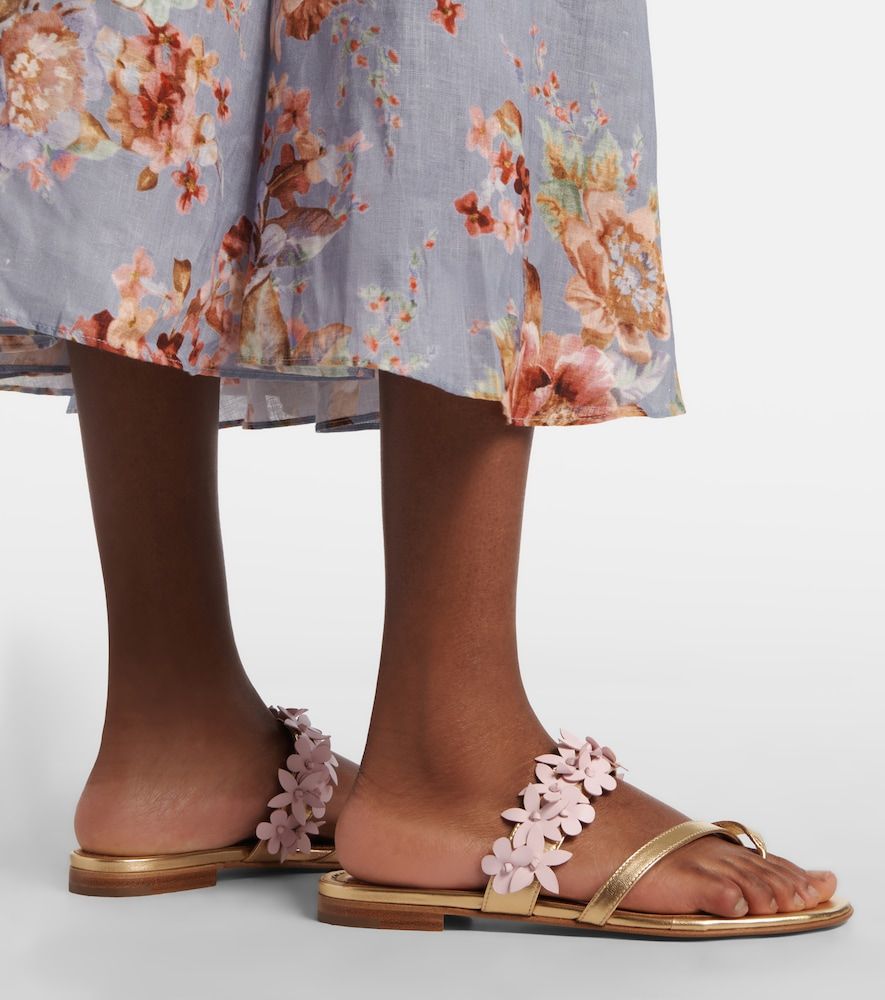 Sandalen Fiosa aus Metallic-Leder - Manolo Blahnik - Modalova