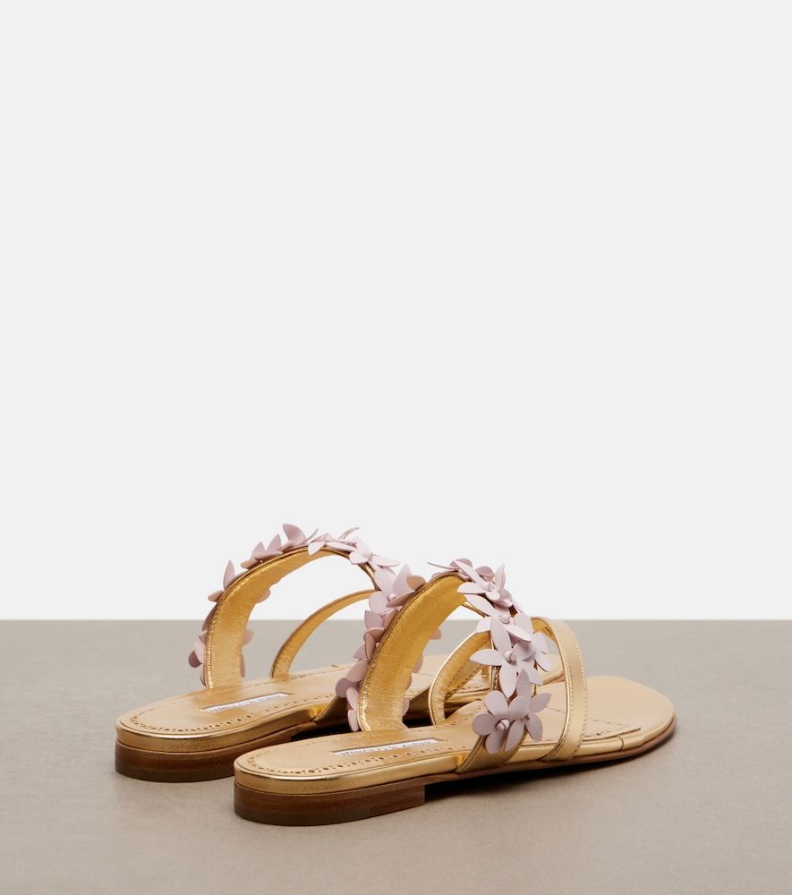 Sandalen Fiosa aus Metallic-Leder - Manolo Blahnik - Modalova