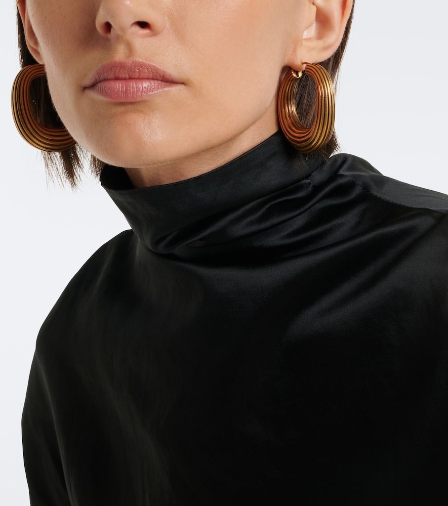 Pendientes Santa Fe de latón chapados en oro de 18 ct - Khaite - Modalova