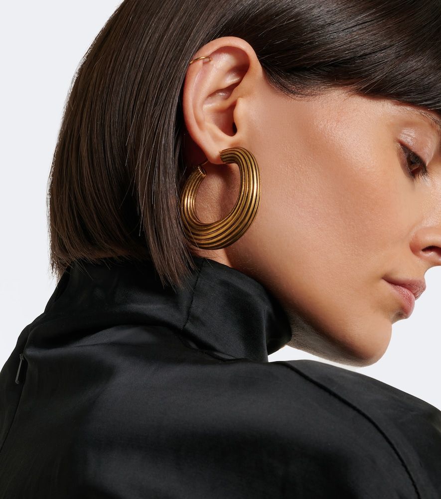Pendientes Santa Fe de latón chapados en oro de 18 ct - Khaite - Modalova