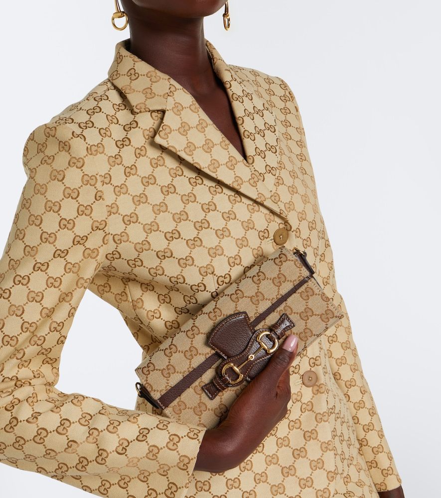 Cartera con cadena de lona GG con Horsebit - Gucci - Modalova