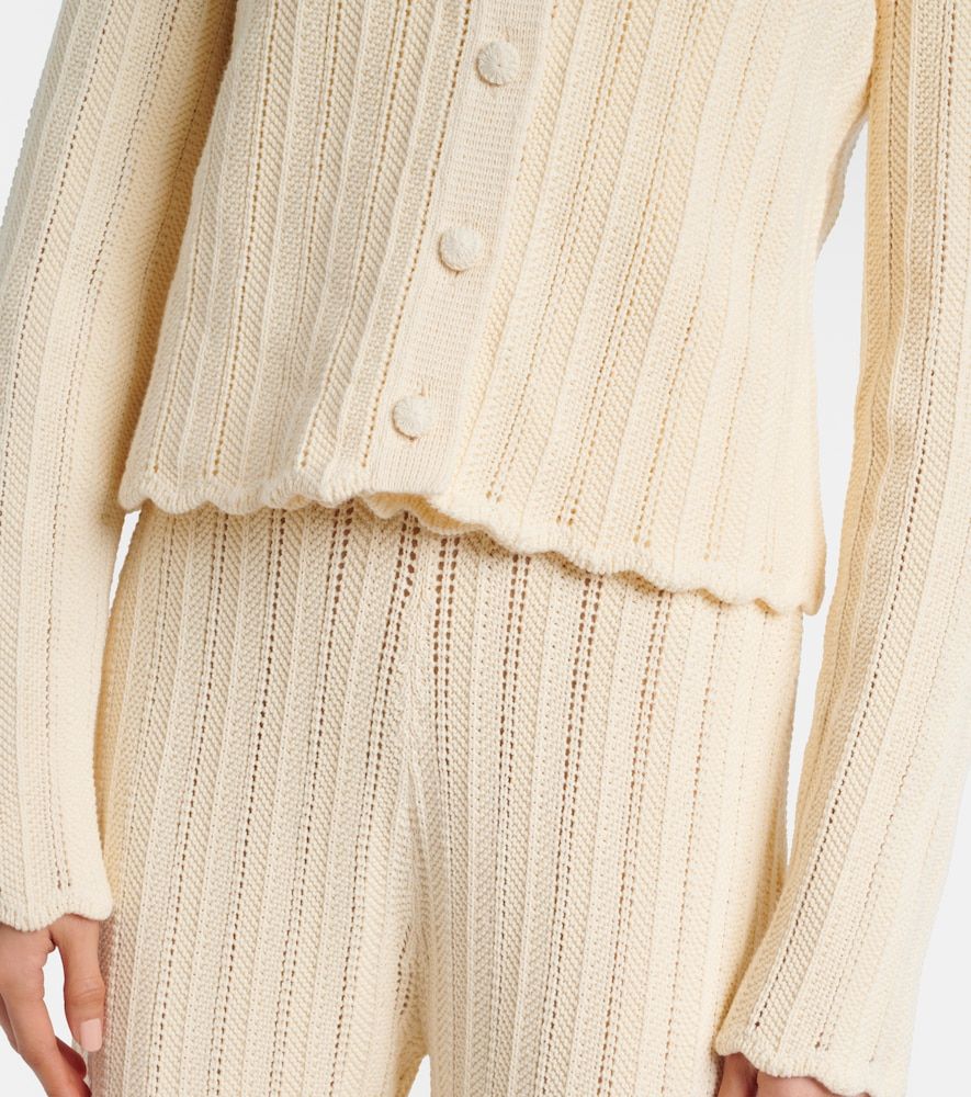 Cardigan Mariette in cotone pointelle smerlato - Altuzarra - Modalova