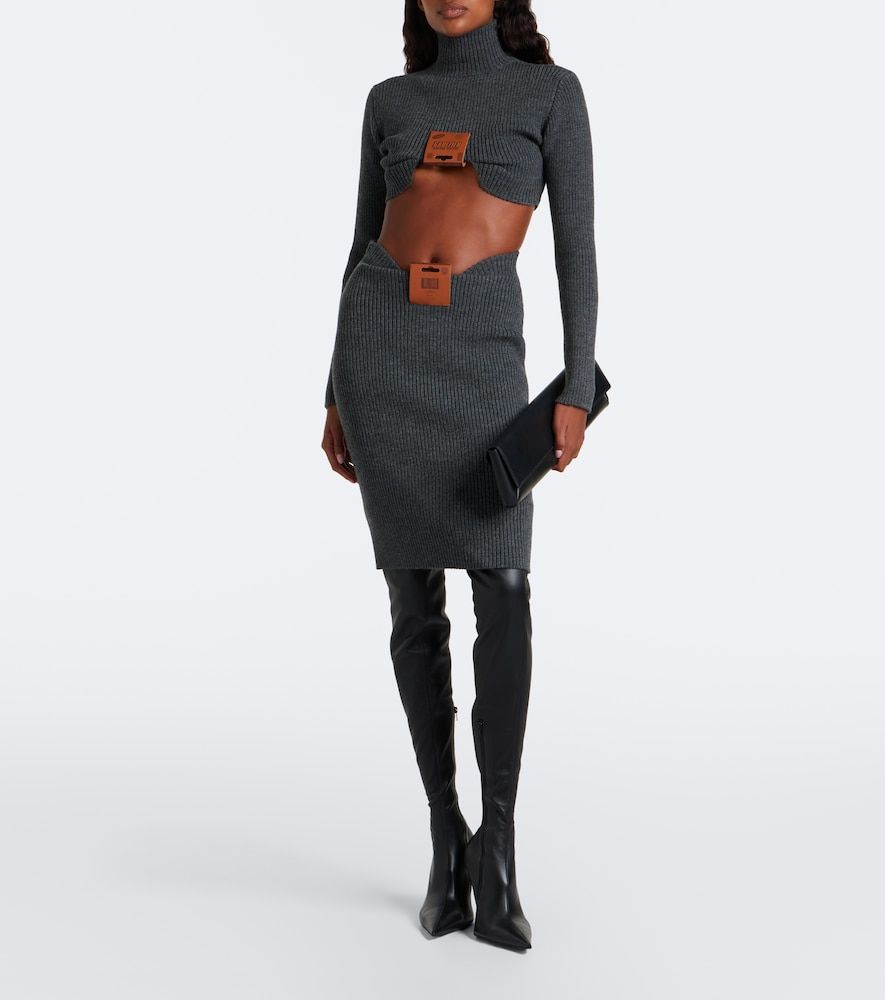 Wool-blend pencil skirt - Jean Paul Gaultier - Modalova
