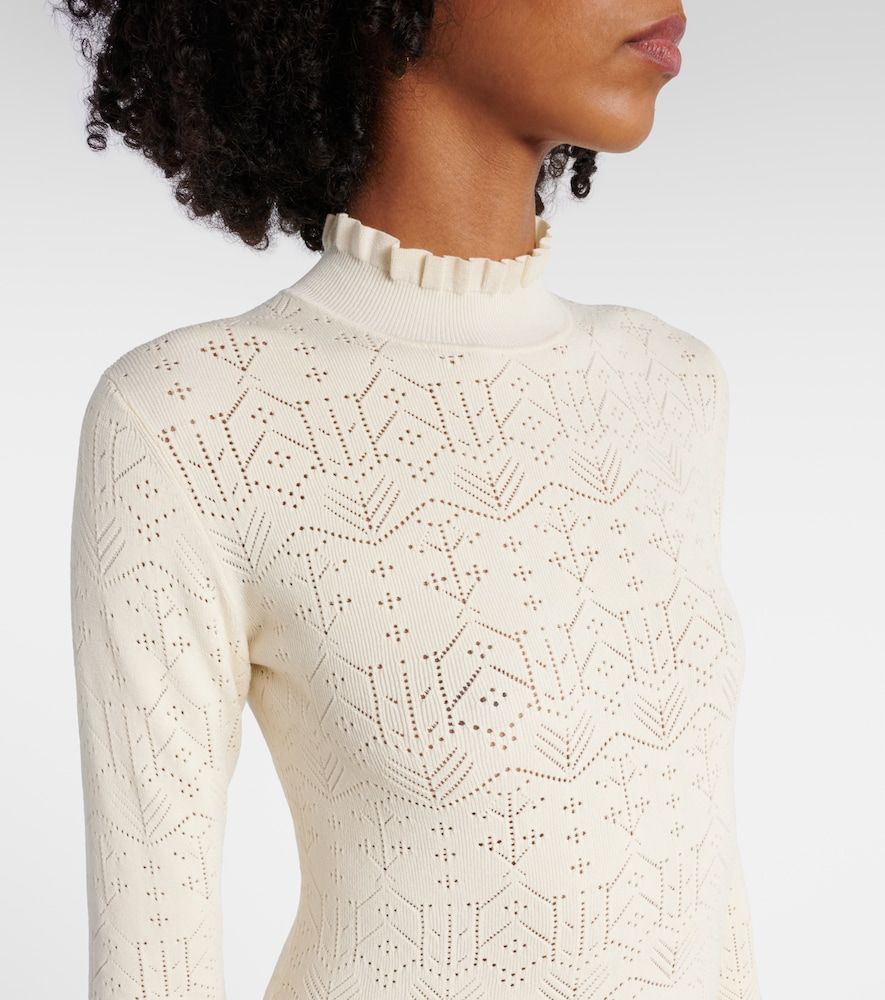 Vestido largo Gisole de punto calado con cuello alto - Isabel Marant - Modalova