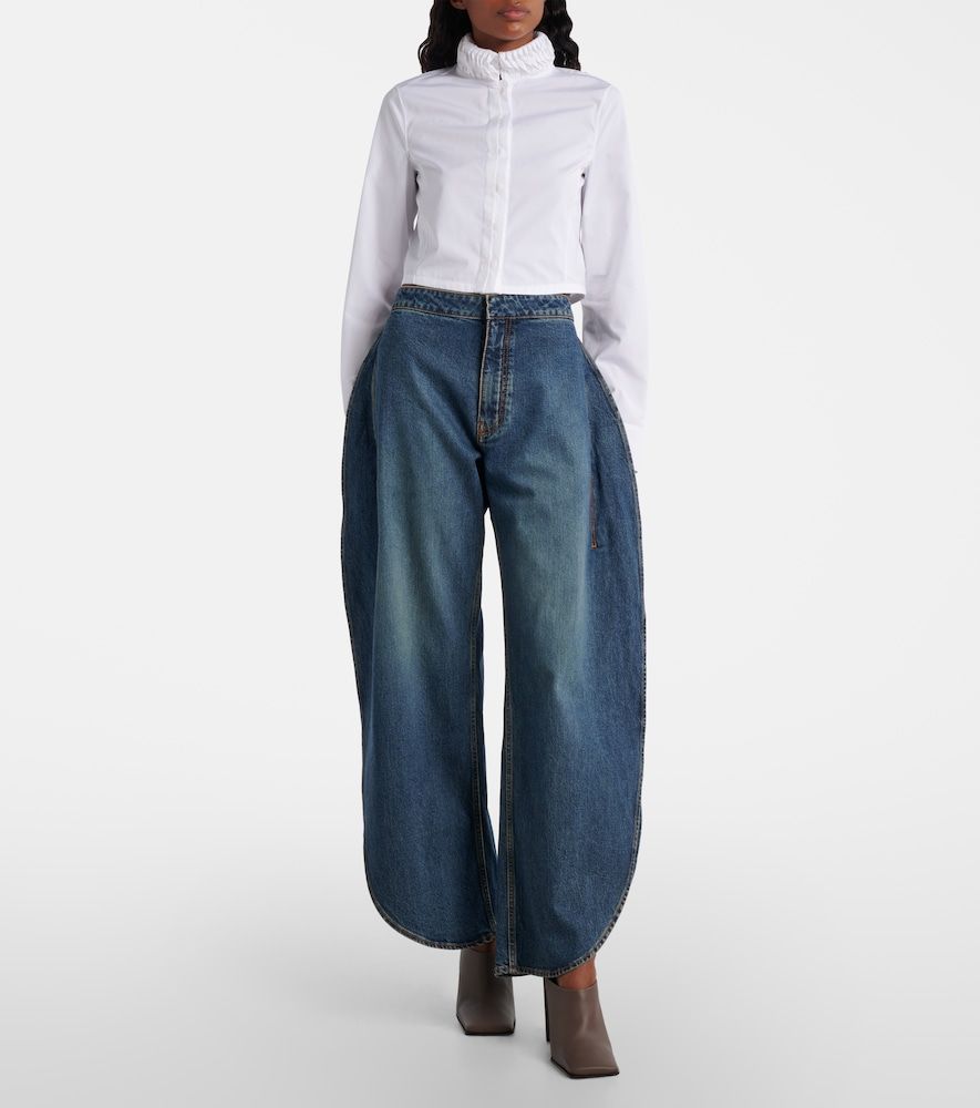 Alaïa Jeans barrel a vita media - Alaia - Modalova