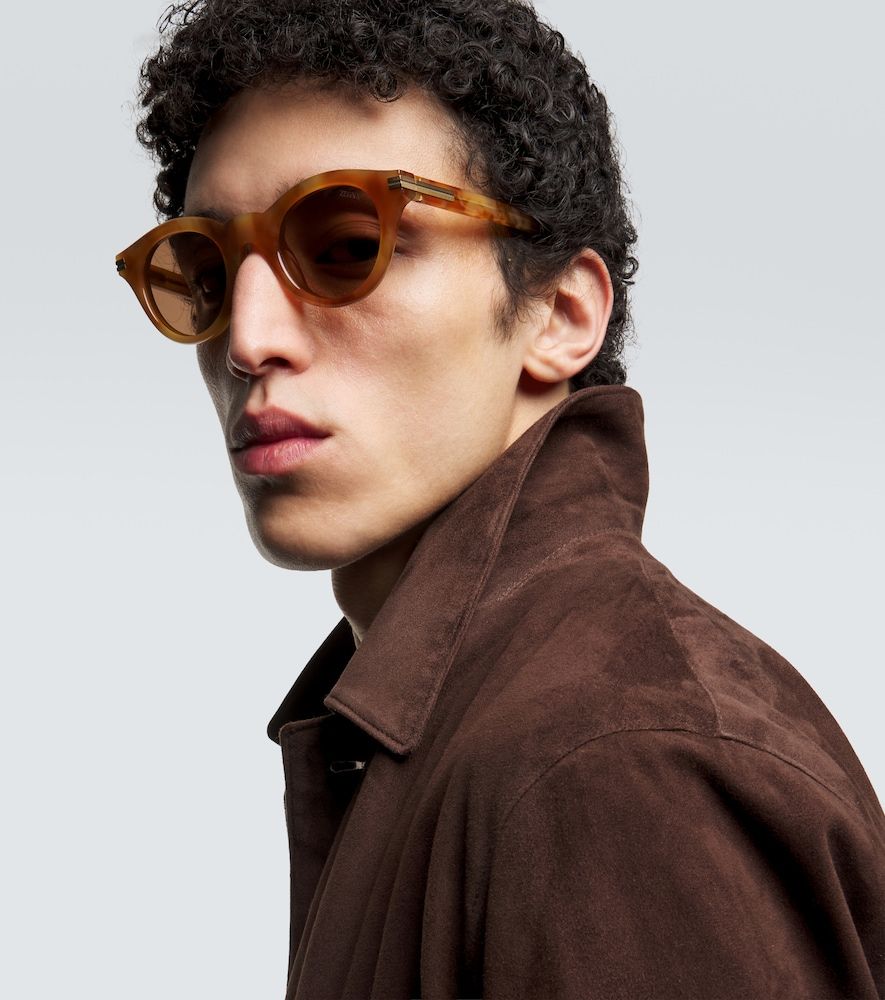 Zegna Runde Sonnenbrille - Zegna - Modalova