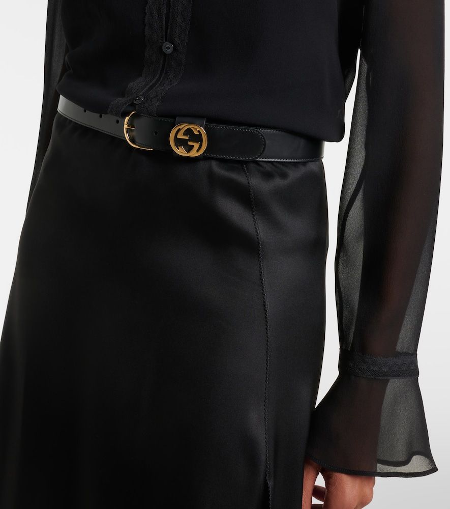 Cintura Interlocking G in pelle - Gucci - Modalova