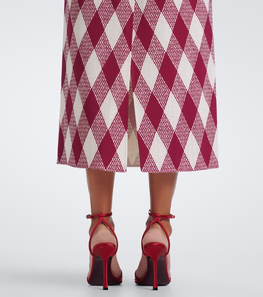 Argyle wool-blend pencil skirt - Oscar de la Renta - Modalova