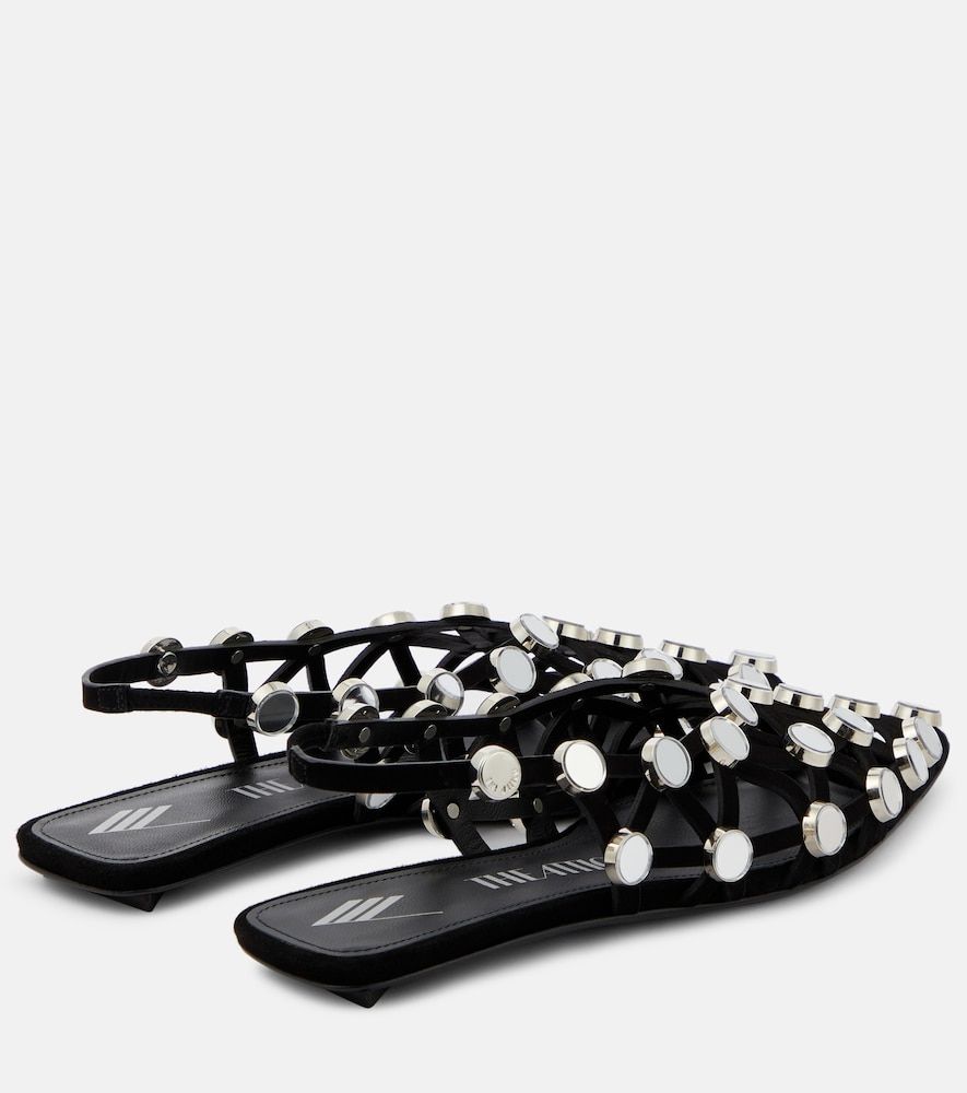Verzierte Slingback-Ballerinas Grid - The Attico - Modalova