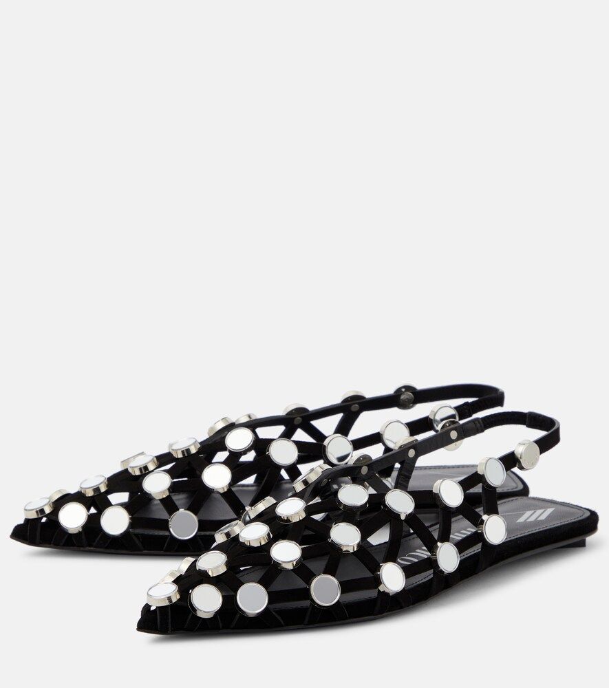 Verzierte Slingback-Ballerinas Grid - The Attico - Modalova
