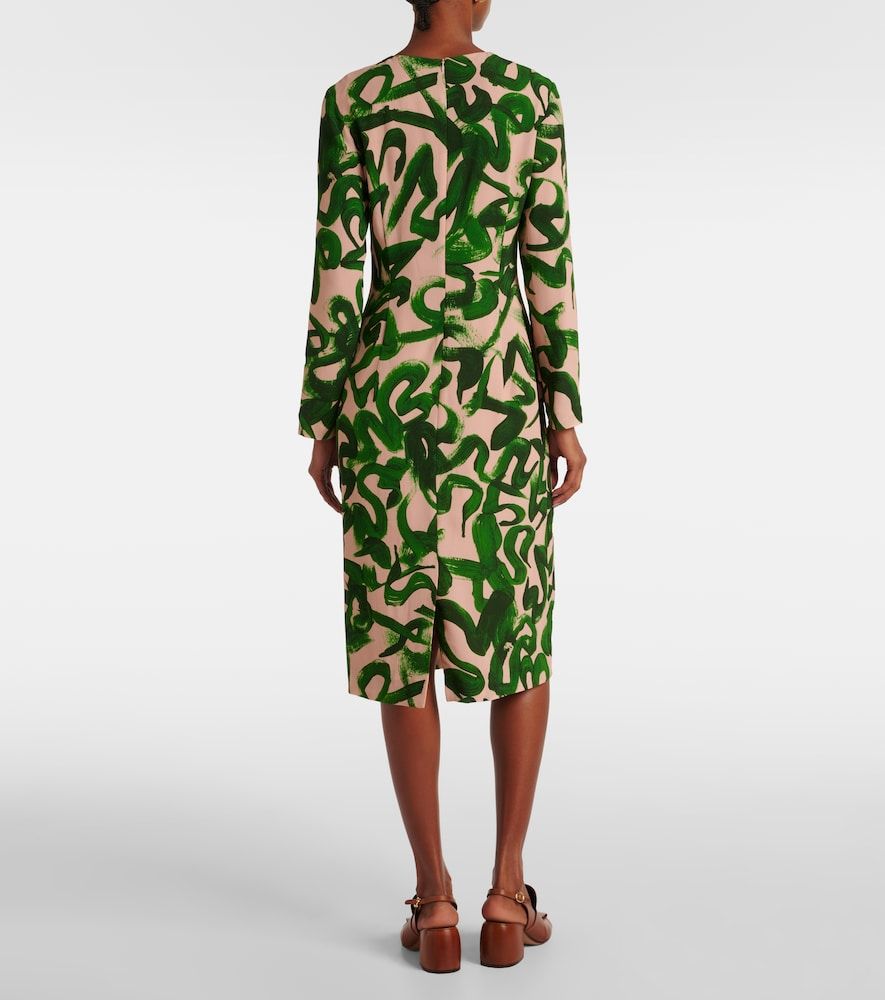 Abito midi con stampa - Dries Van Noten - Modalova