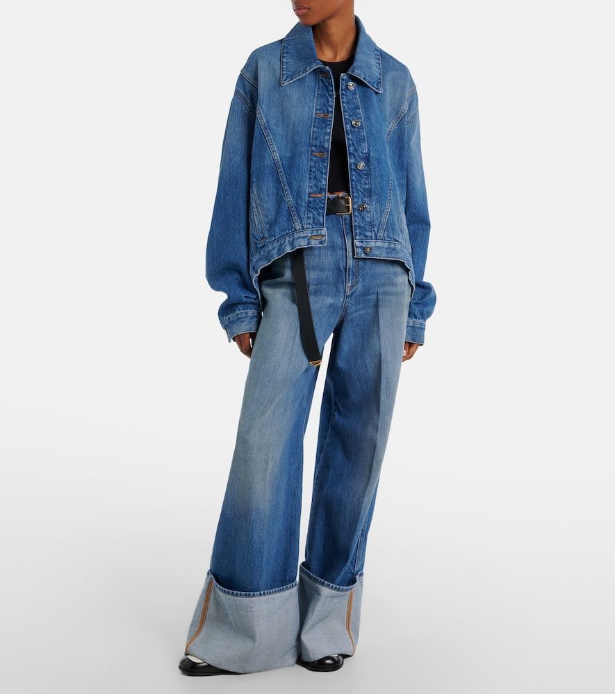 Jeans a gamba larga a vita media - Givenchy - Modalova