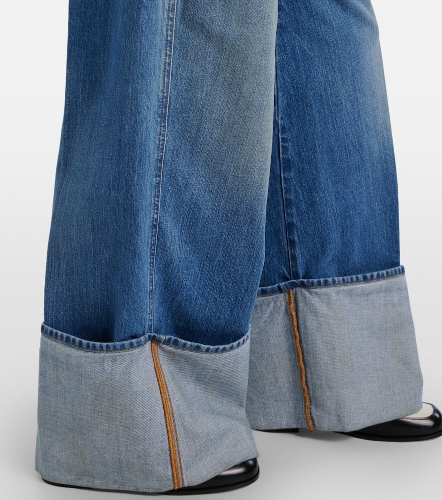 Jeans a gamba larga a vita media - Givenchy - Modalova