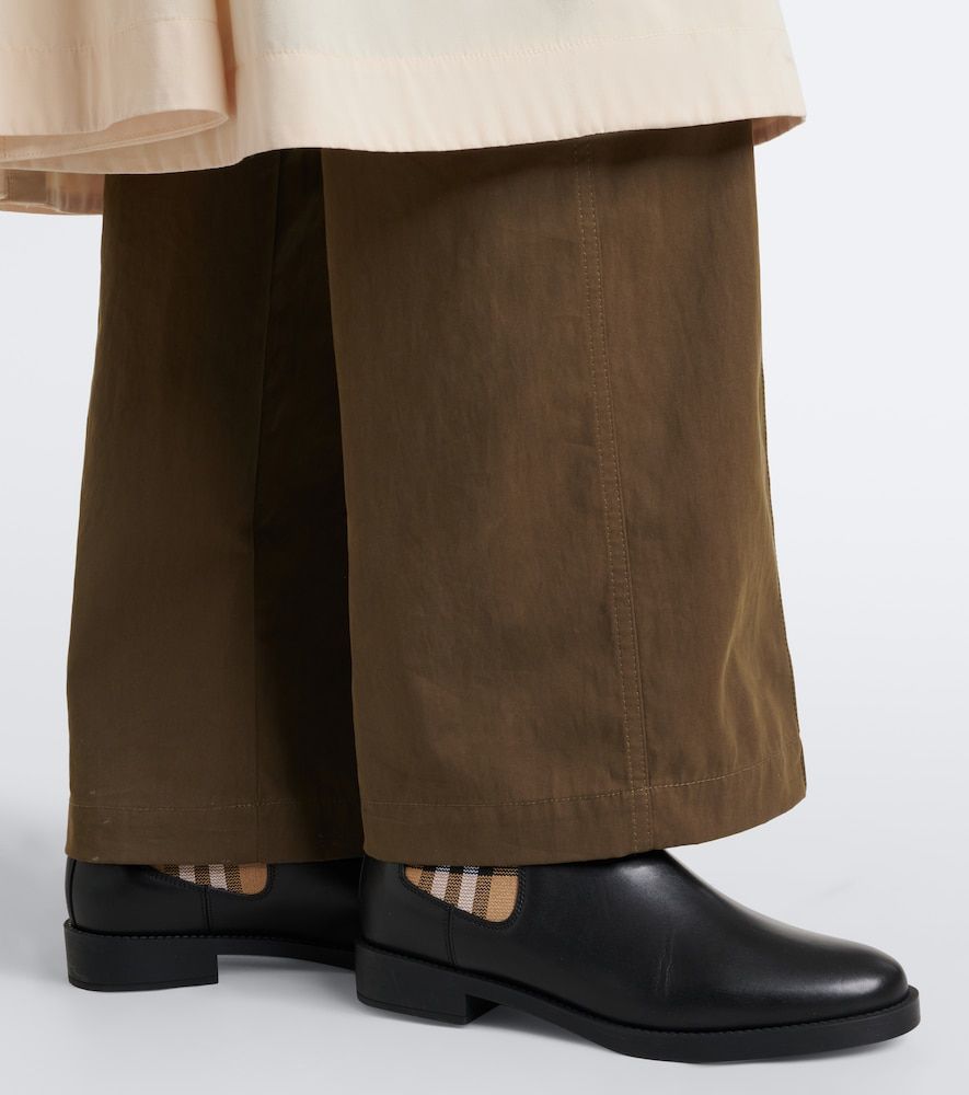 Chelsea Boots Check aus Leder - Burberry - Modalova