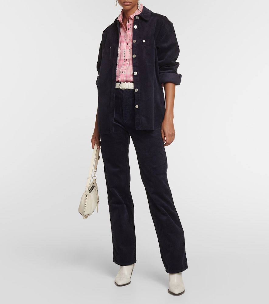 Pantalones Rwan de pana de algodón y lino - Marant Etoile - Modalova