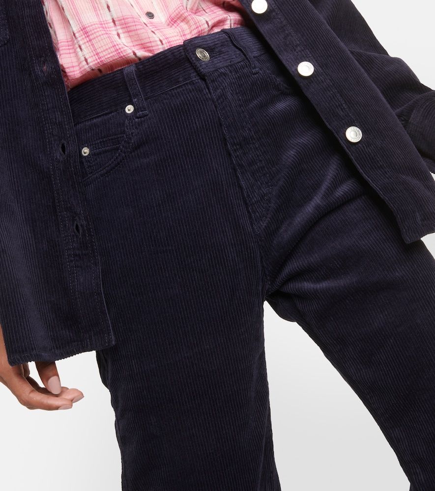 Pantalones Rwan de pana de algodón y lino - Marant Etoile - Modalova