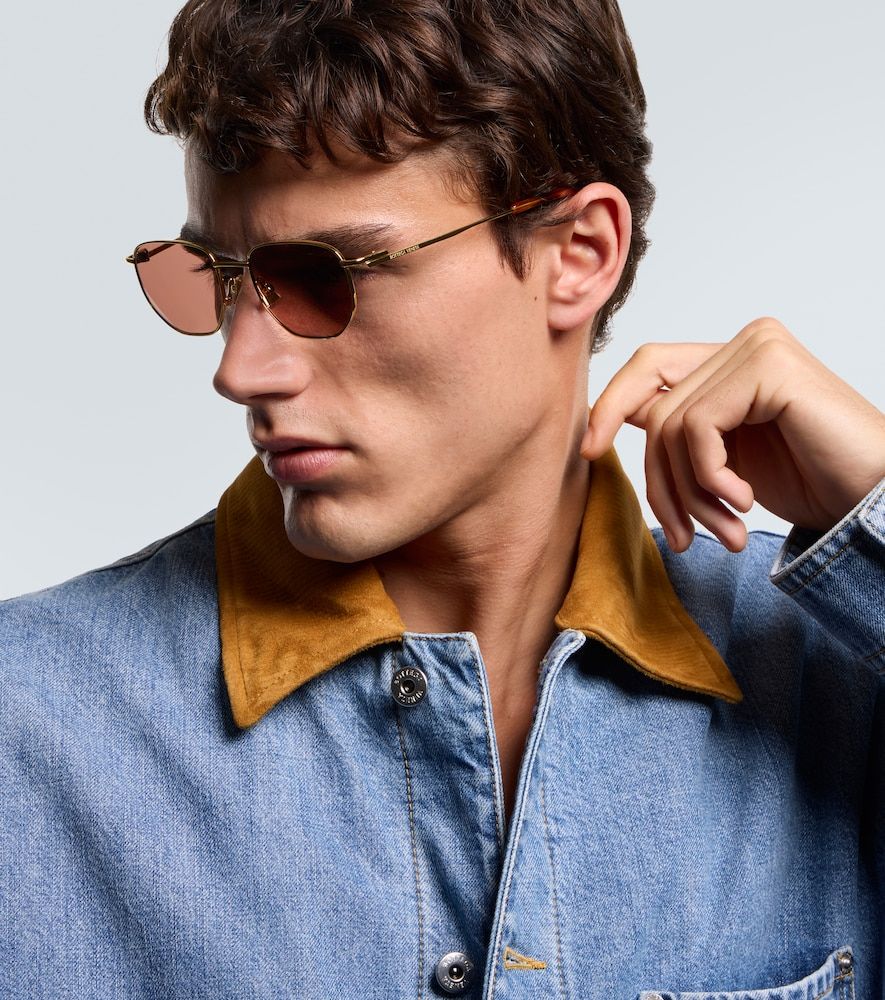 Runde Sonnenbrille Split - Bottega Veneta - Modalova