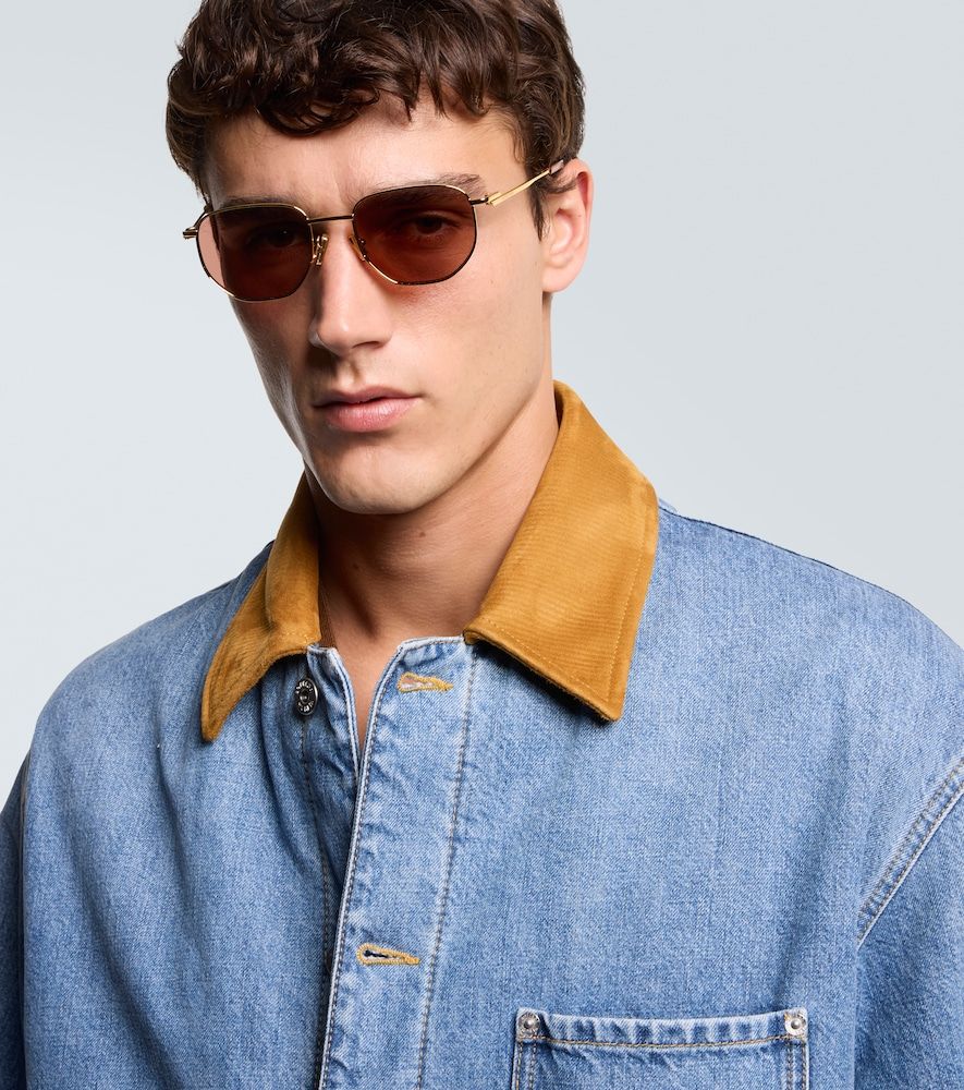 Runde Sonnenbrille Split - Bottega Veneta - Modalova