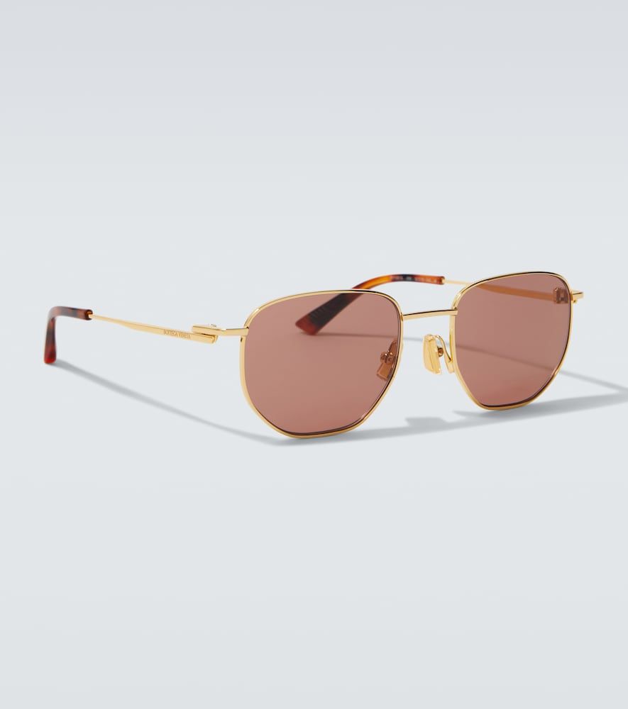 Runde Sonnenbrille Split - Bottega Veneta - Modalova