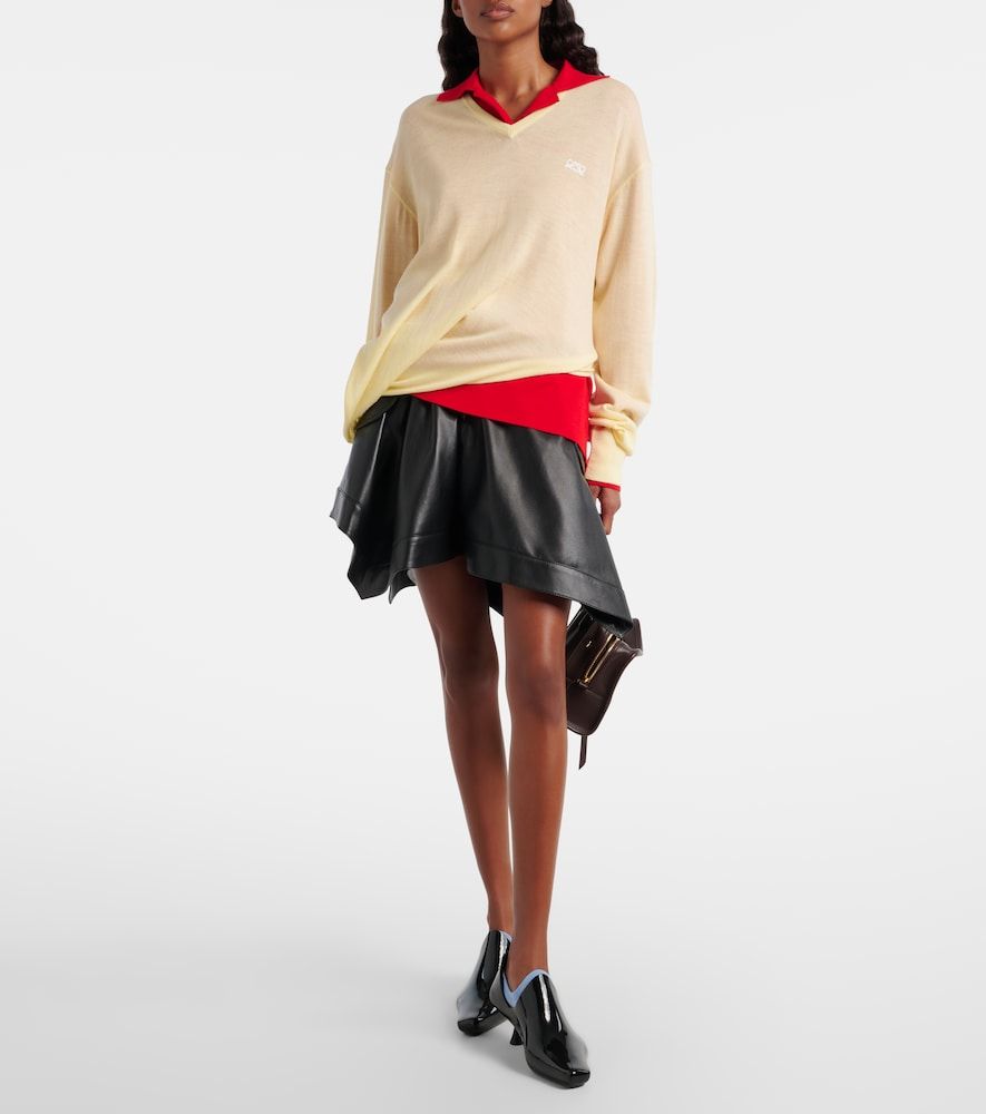 Double L asymmetric wool sweater - Loewe - Modalova