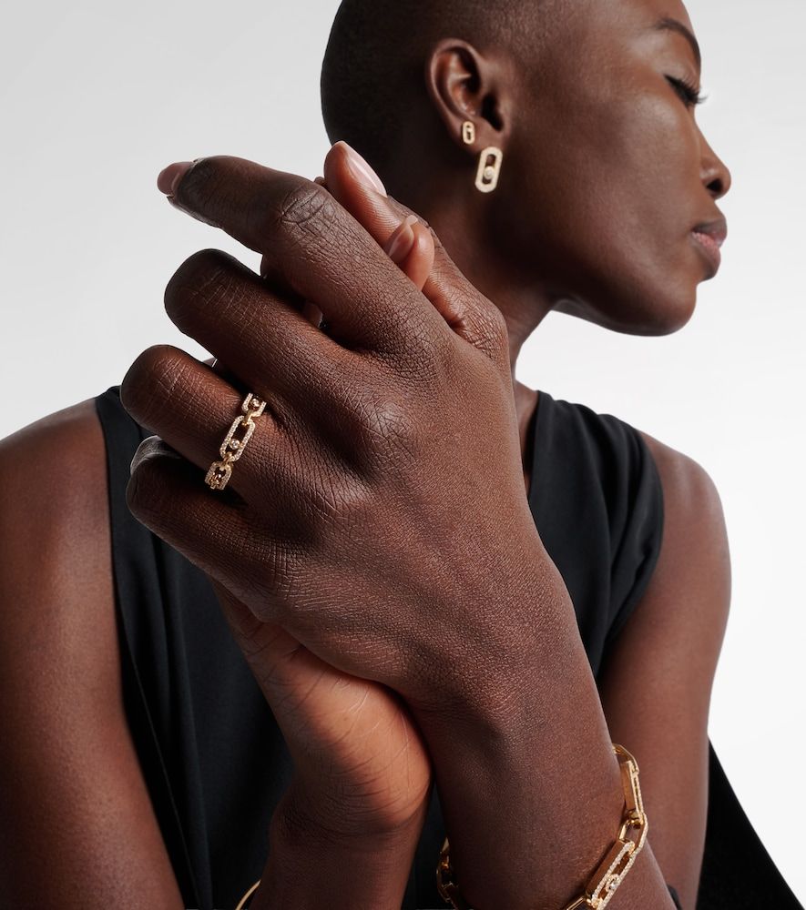 Anello Move Link in 18kt con diamanti - Messika - Modalova