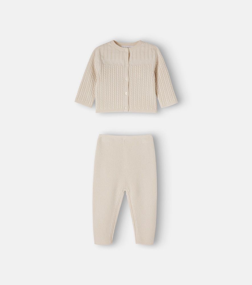 Bebé - set Lavina de cárdigan y pantalones de lana y algodón - Bonpoint - Modalova