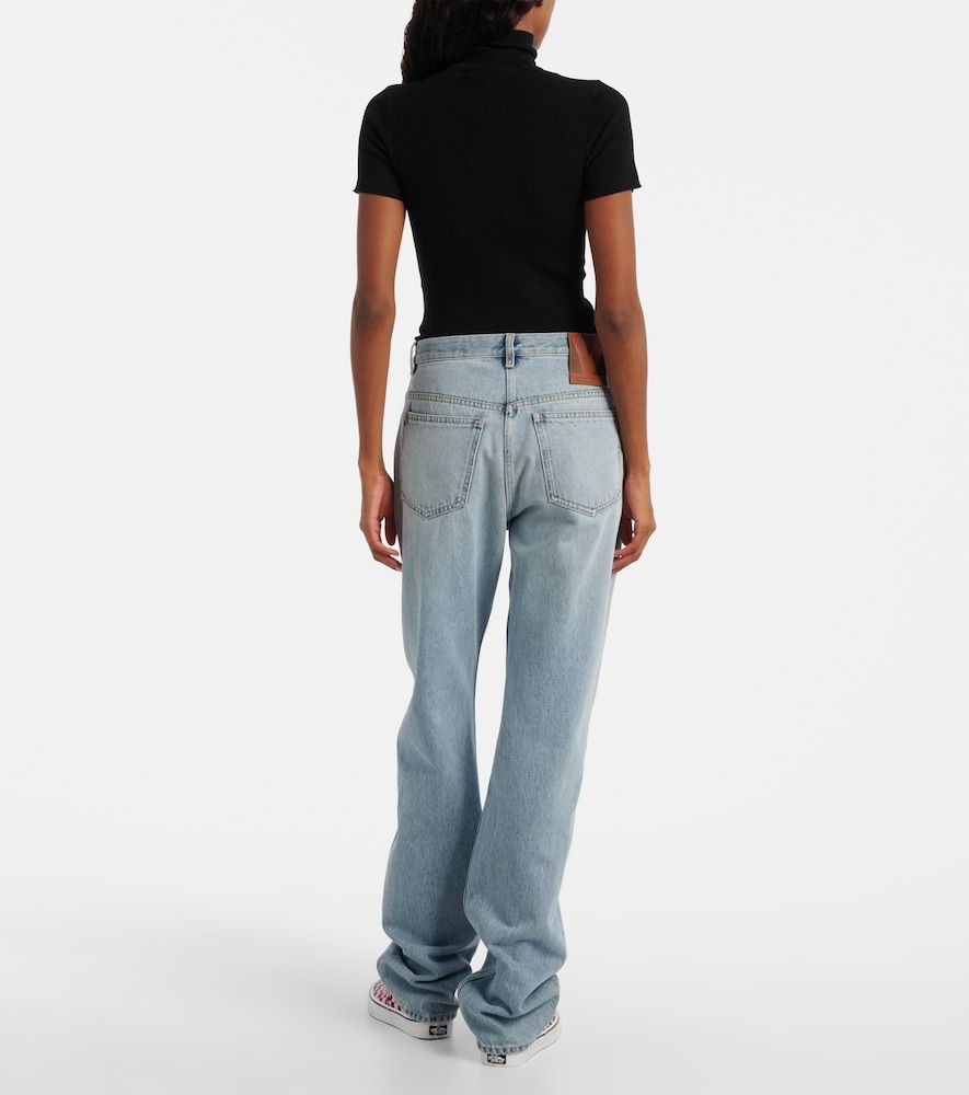 Jeans a gamba larga a vita media - Valentino - Modalova