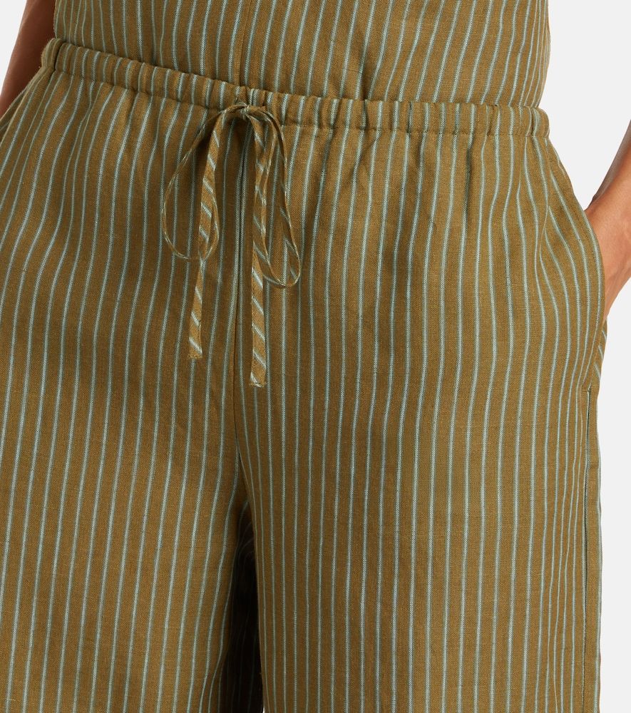 Pantalones anchos Mateo de lino a rayas - Staud - Modalova