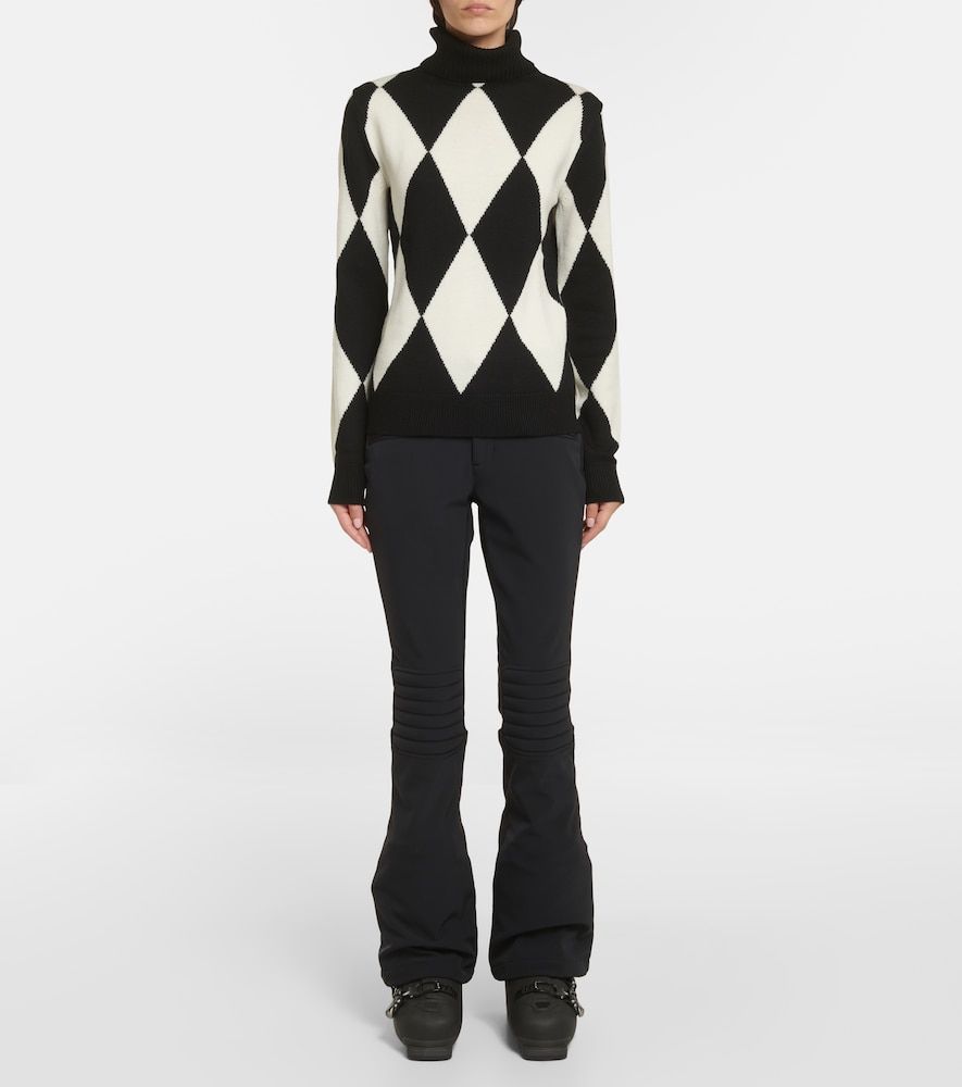 Jersey Diamond de lana de cuello alto - Perfect Moment - Modalova