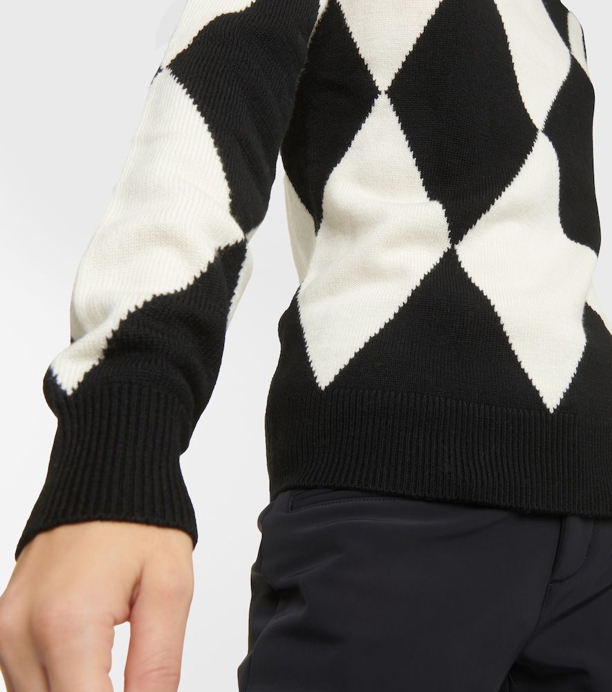 Jersey Diamond de lana de cuello alto - Perfect Moment - Modalova