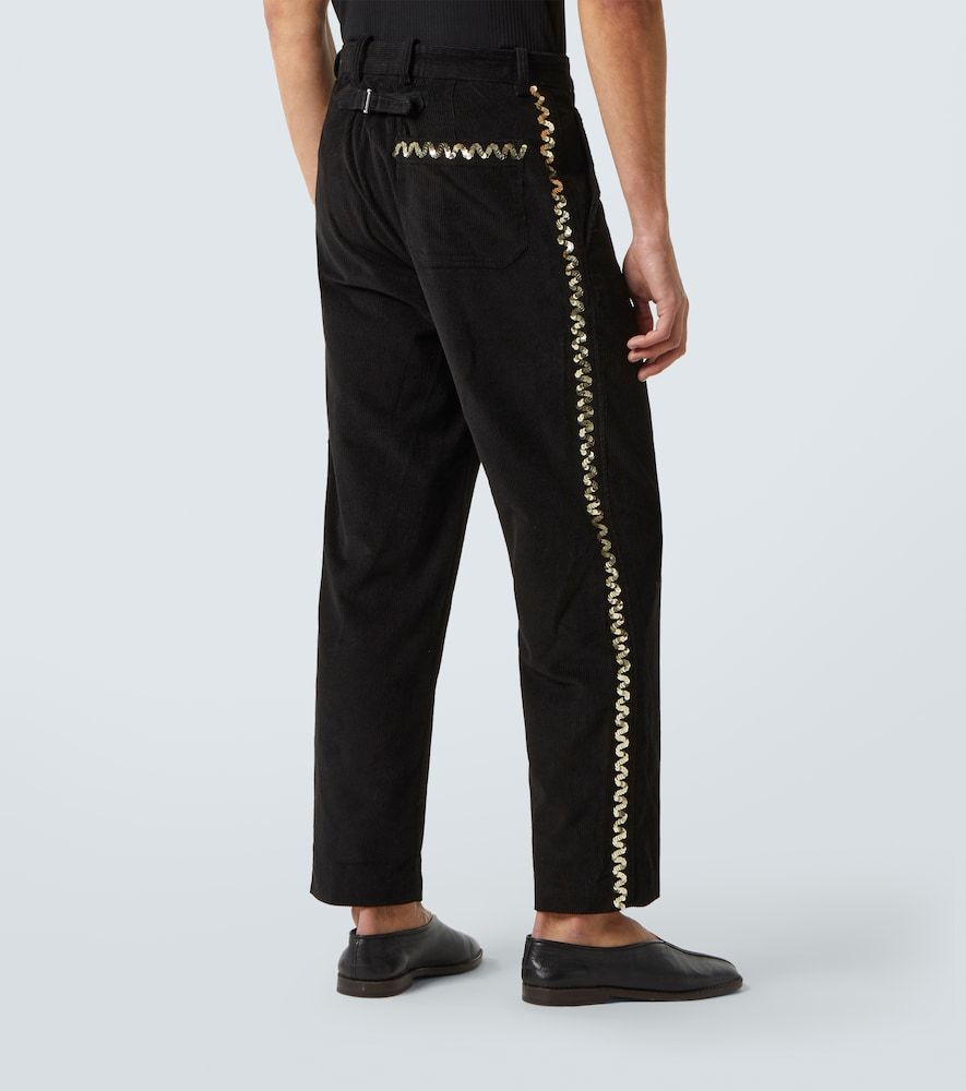 Pantalones rectos de pana con lentejuelas - Bode - Modalova