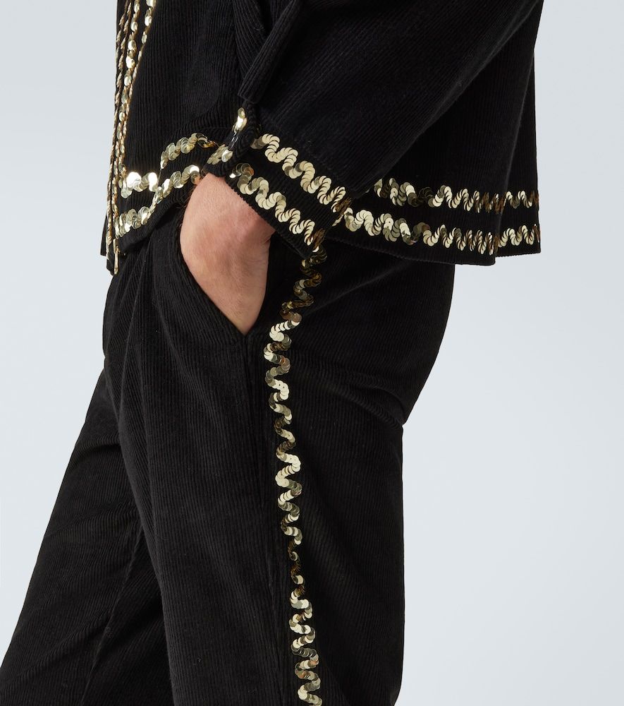 Pantalones rectos de pana con lentejuelas - Bode - Modalova