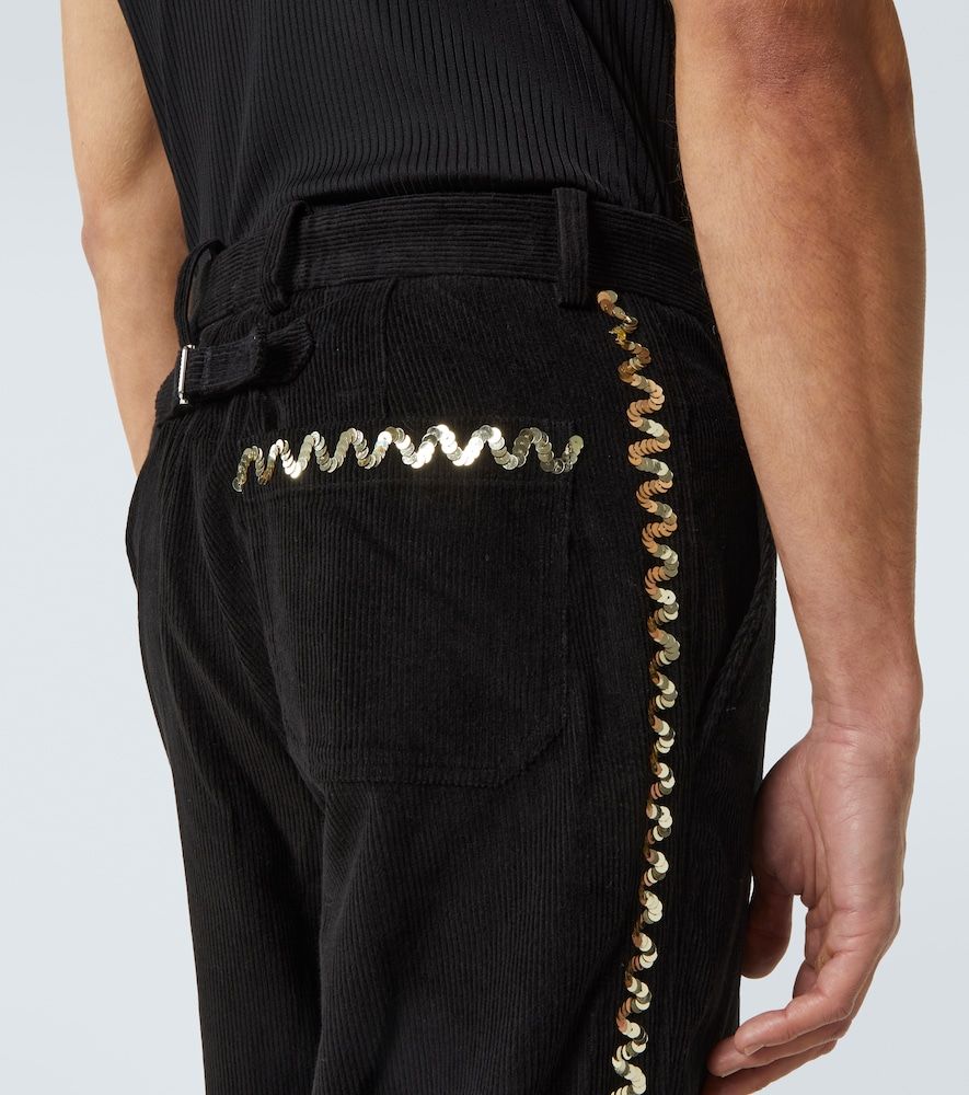 Pantalones rectos de pana con lentejuelas - Bode - Modalova