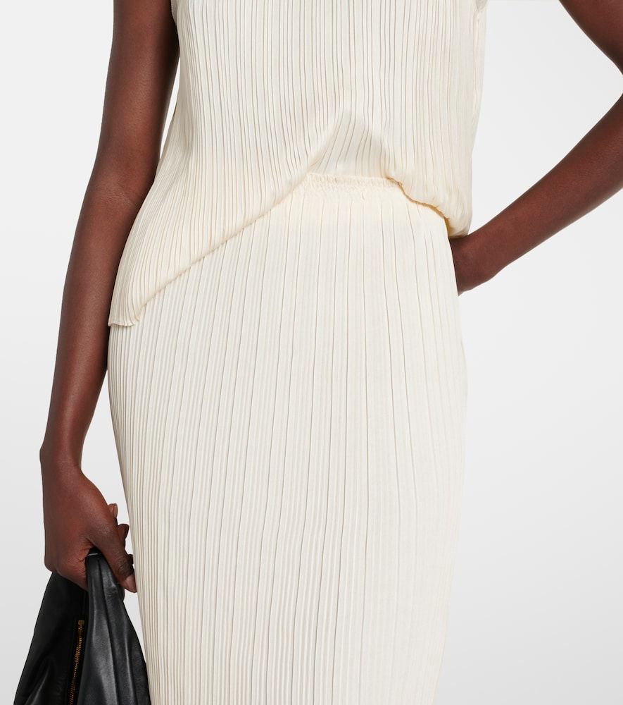 Vince Pleated satin midi skirt - Vince - Modalova