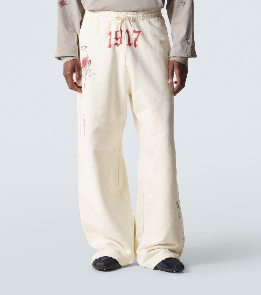 Pantalones deportivos de algodón estampados - Balenciaga - Modalova