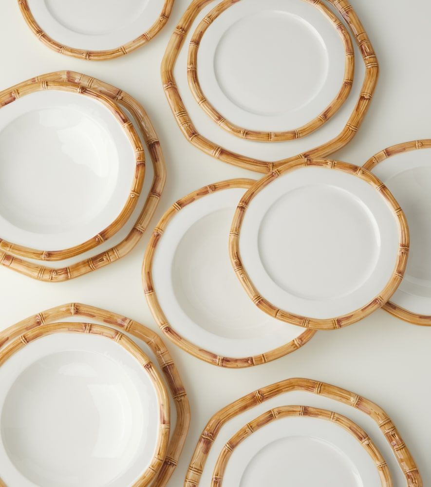 Set de 4 platos de postre Bamboo de cerámica - Les-Ottomans - Modalova