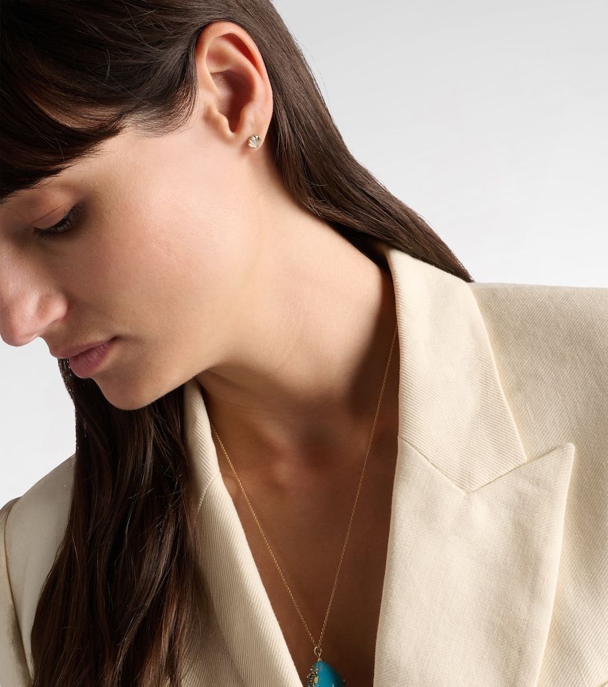 Coquillage and Le Cubo 9kt single earring and pendant set with diamonds - Yvonne Leon - Modalova