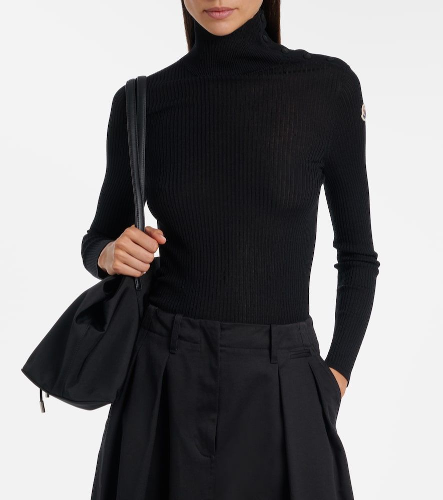 Jersey de cuello alto de lana virgen - Moncler - Modalova