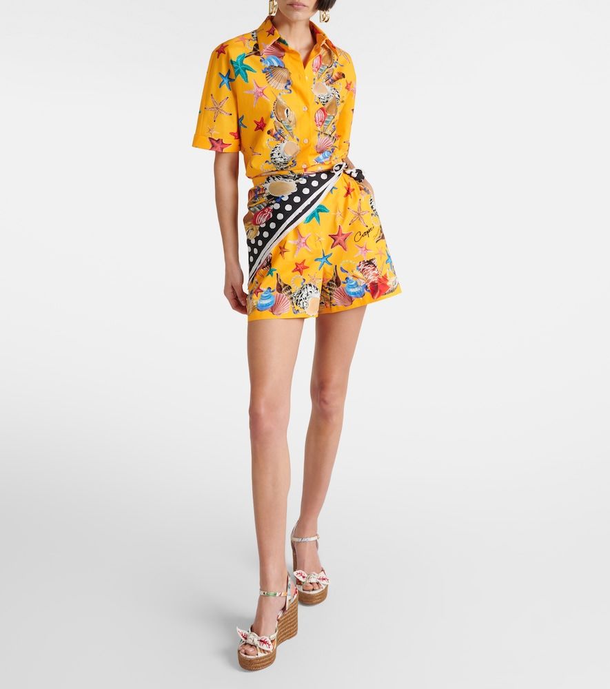 Shorts Capri de algodón estampados - Dolce&Gabbana - Modalova