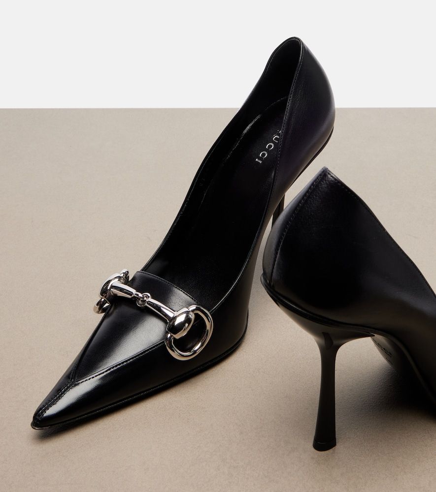 Pumps Avenue Horsebit aus Leder - Gucci - Modalova