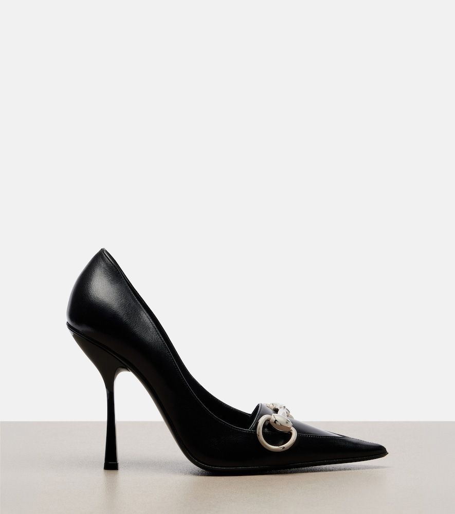 Pumps Avenue Horsebit aus Leder - Gucci - Modalova
