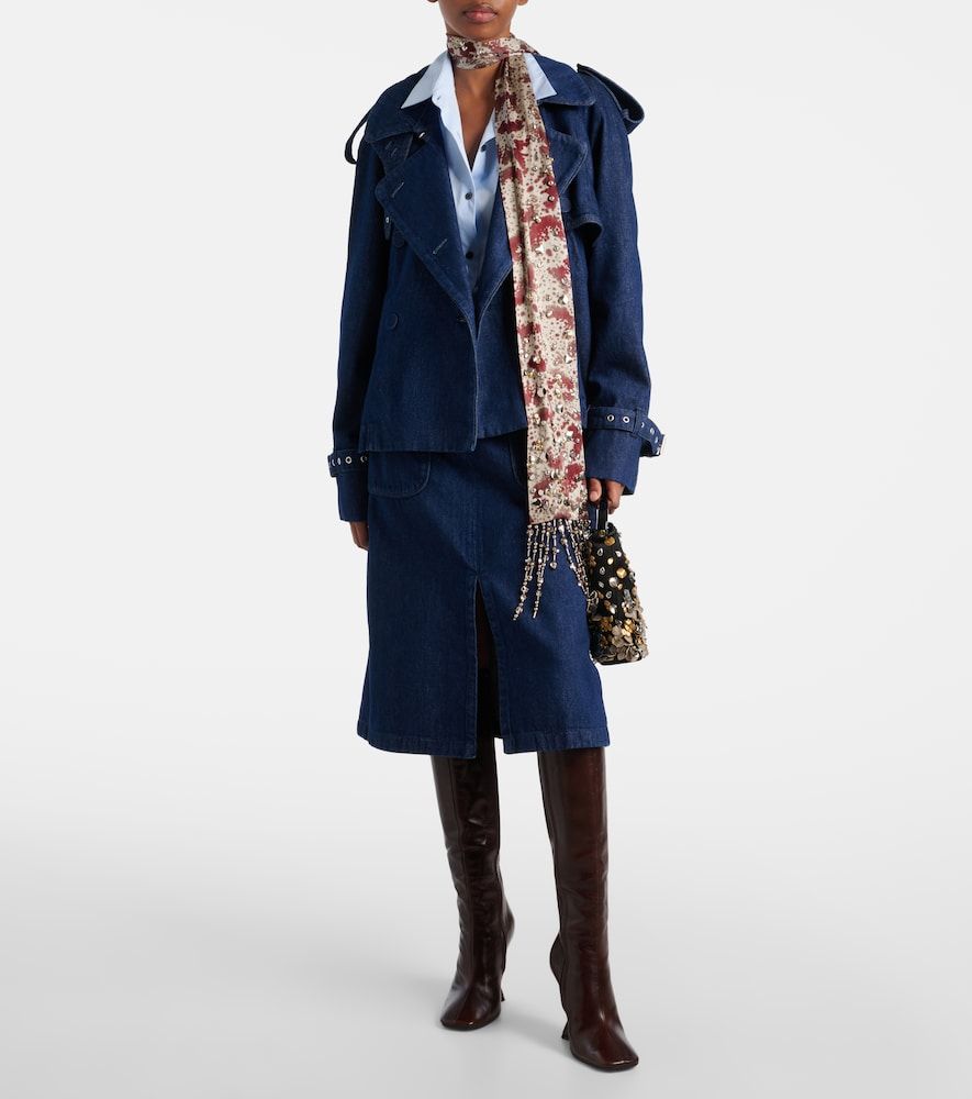 Dries Van Noten Gonna midi di jeans - Dries Van Noten - Modalova