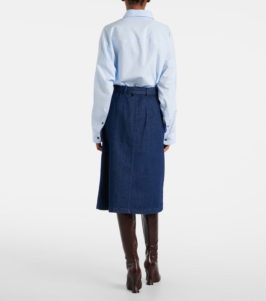 Dries Van Noten Gonna midi di jeans - Dries Van Noten - Modalova