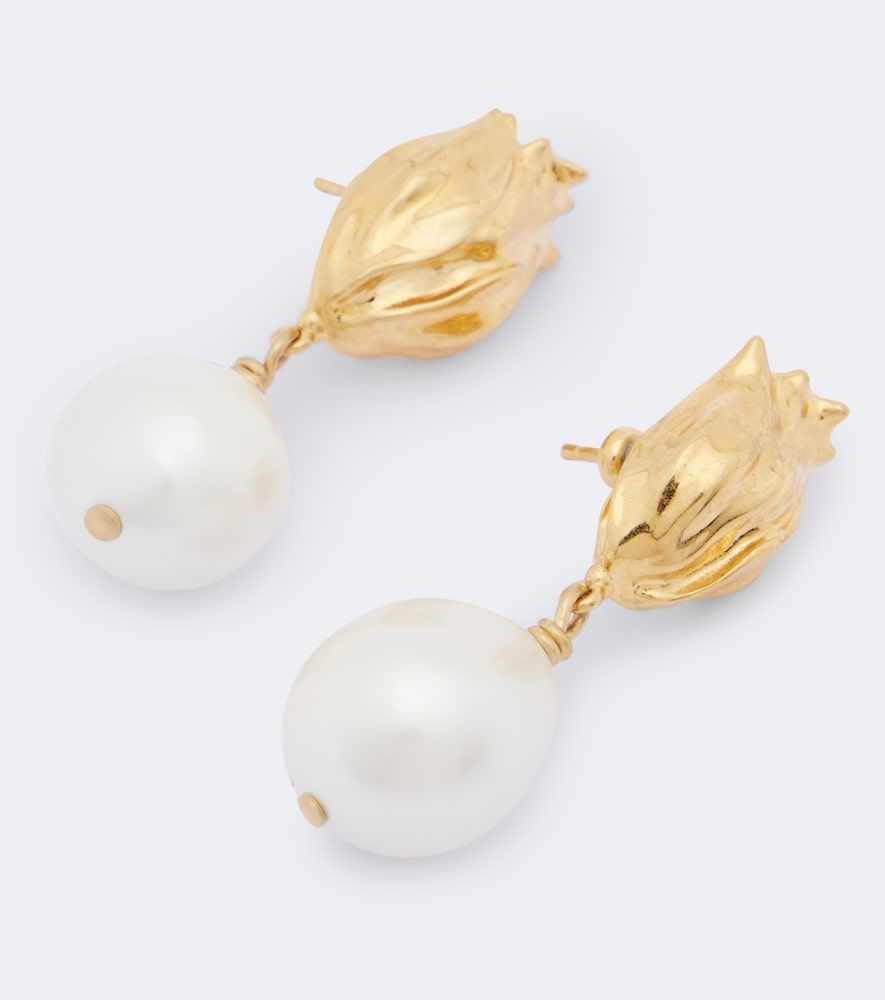 Chloé Pendientes de latón adornados - Chloe - Modalova