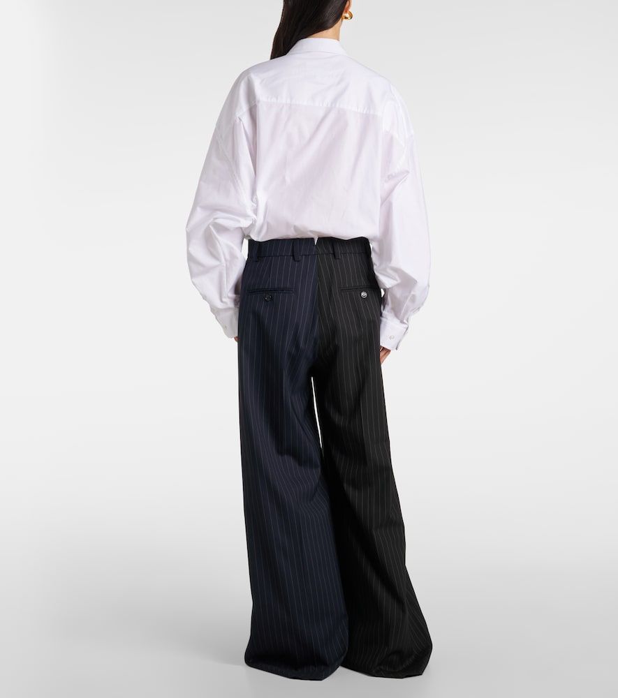 Pantalones anchos de lana a rayas - Vetements - Modalova