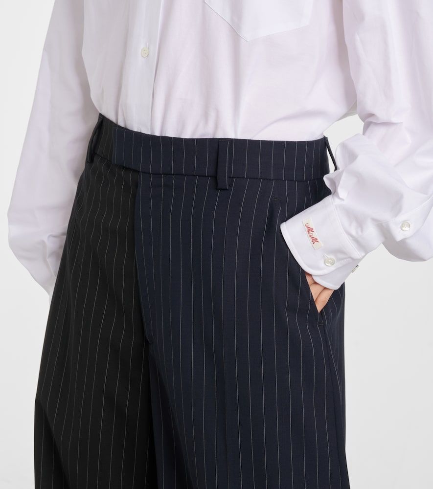 Pantalones anchos de lana a rayas - Vetements - Modalova