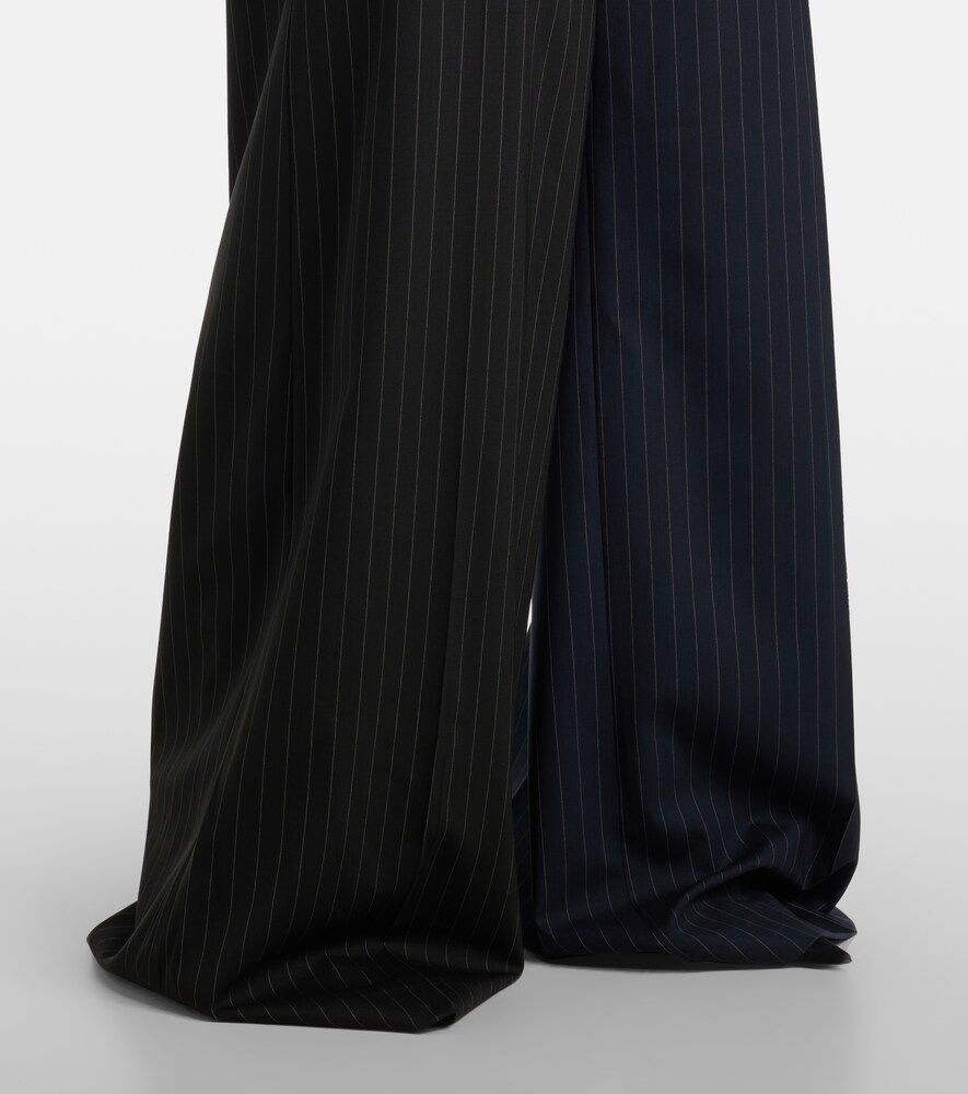 Pantalones anchos de lana a rayas - Vetements - Modalova